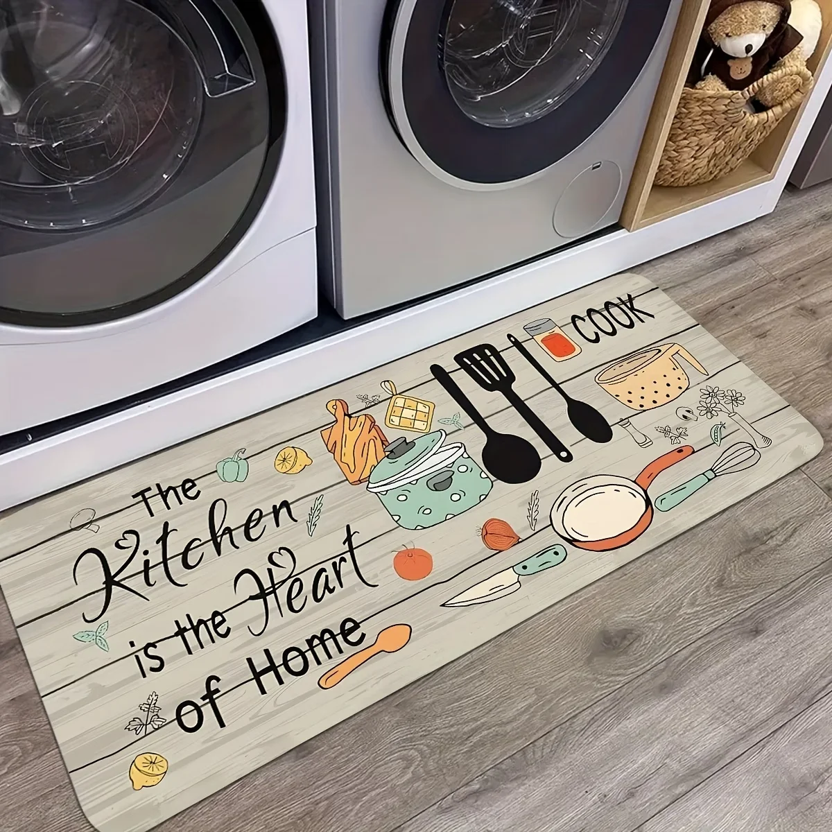 Commercial Kitchen Quotes - Мягкий кухонный коврик с милым принтом-цитатой