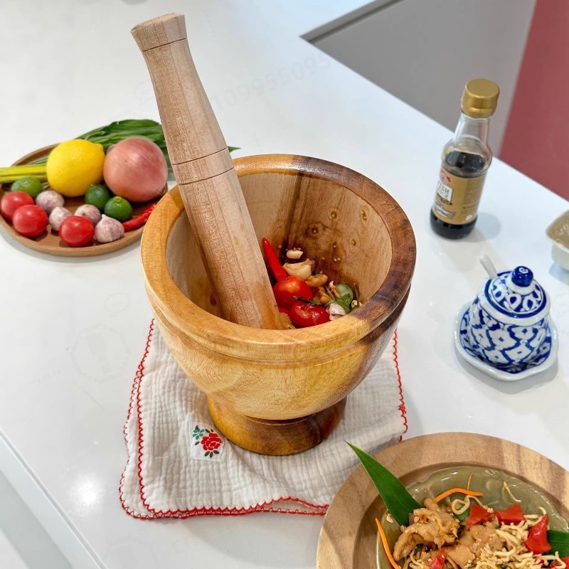Commercial Kitchen Set - Набор из натурального дерева акации: ступка